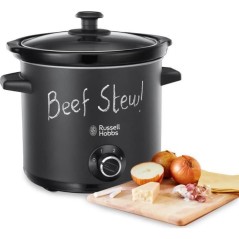 "Russell Hobbs 35L Slow Cooker - Stylish Black, Perfect for Delicious Meals!"